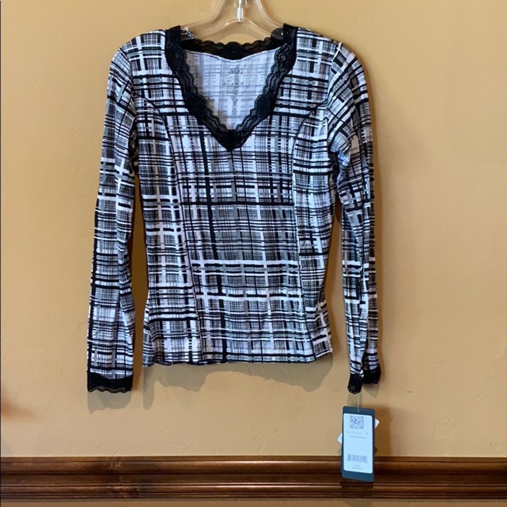 NWT NILS Micro Plaid Print